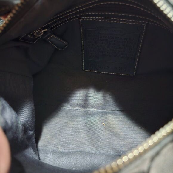 2005 Vintage y2k Coach Demi Shoulder Bag in Black Monochrome Jacquard Purse - Picture 7 of 8